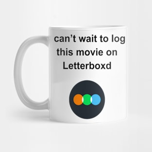 letterboxd log black Mug